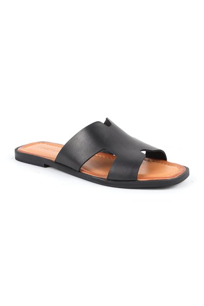 Women's Slippers Daily Genuine Leather Geometric Cut Anatomical Flat Sole 26Y-1975-Lx