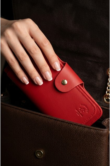 David Polo Women's Wallet, Multi-Compartment Coin Pocket, Snap Fastener and Zipper, Luxury Wallet