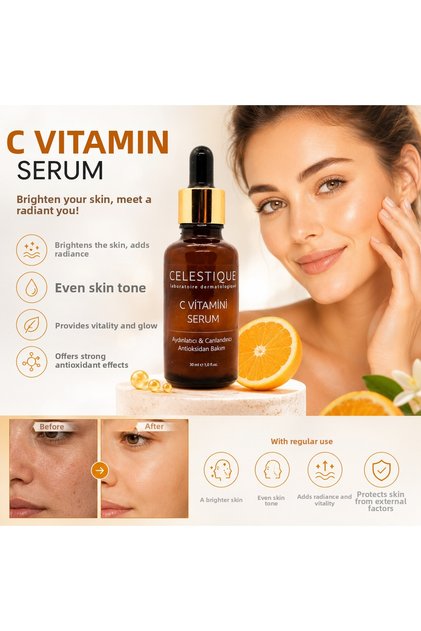 Vitamin C Super Brightening Serum 30ml. (Glycerin Hand Cream with Gift)