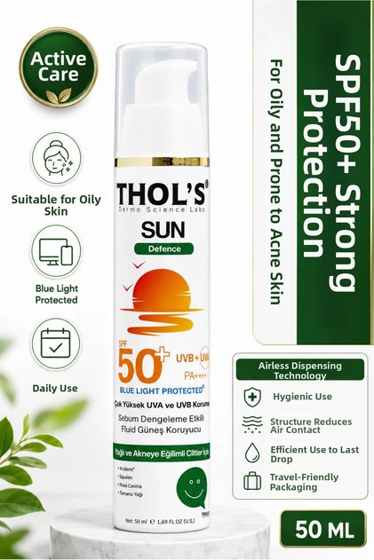 Tb8 Spf50+ Sebum Balancing Anti-Acne and Anti-Shine Non-Marking Sunscreen - 50 ml