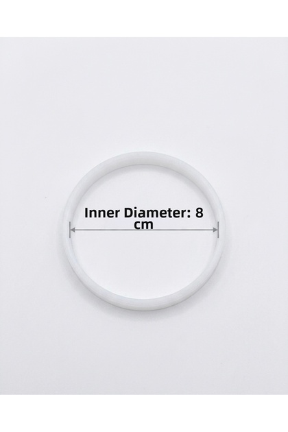 White Plastic Ring Mini Size 6 Pcs