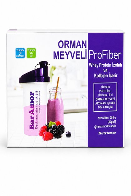 Orman Meyveli ProFiber 7 Günlük Toz Karışım - Yüksek Proteinli, Yüksek Lifli, Whey Protein İzolatı ve Kollajen İçerir