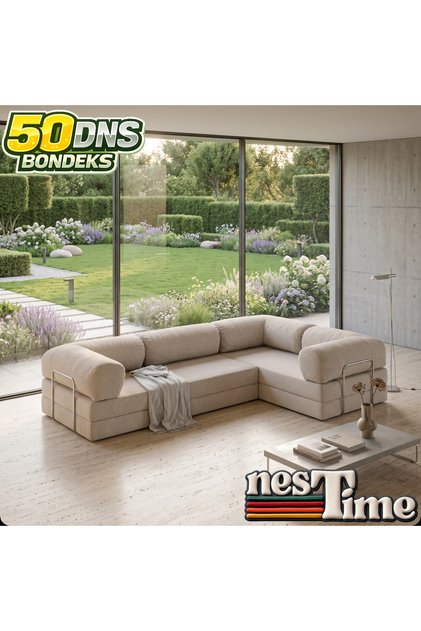 Nestime® 300x200 cm Kapalı Köşe Modüler Sünger Koltuk Takımı