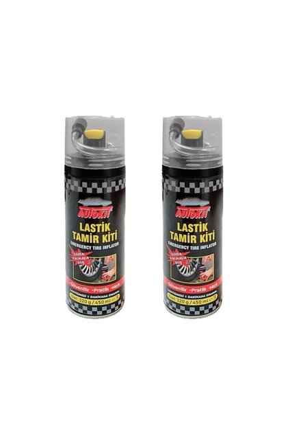2 Adet Lastik Tamir Köpüğü Sprey Kiti 450 Ml-acil Lastik Şişirici