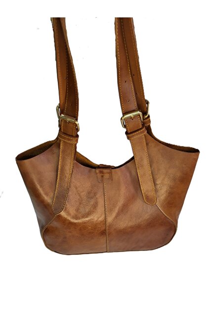aysefe Genuine Leather Handmade Women's Shoulder Bag with Zippered