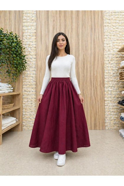 -BORDO cepli beli lastikli kloş etek [ 90 CM BOYUNDA S, M, L, BEDENLERE UYGUNDUR ]
