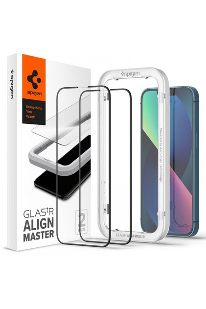 Folie de protecИ›ie Iphone 13 / 13 Pro / 14 / 16e / 17e Align Master, Set 2 bucДѓИ›i, RamДѓ neagrДѓ Apple STICLД‚