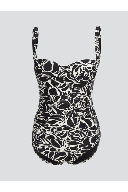Heart Neckline Patterned Women's Swimsuit (S5)