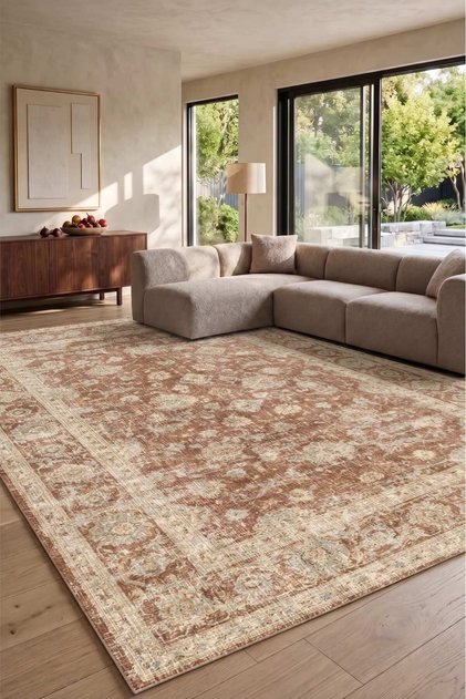 Salon Halısı Yıkanabilir Kaydırmaz Taban Halı Yolluk Mutfak Koridor Halısı Velora 3033