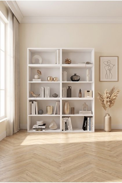 Rafli Kitaplik 130 cm Beyaz Ktp-1263