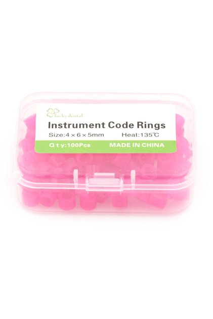Pink 100 Pcs Dental Silicone Instrument Color Code Rings Small Type Autoclavable Optional Color