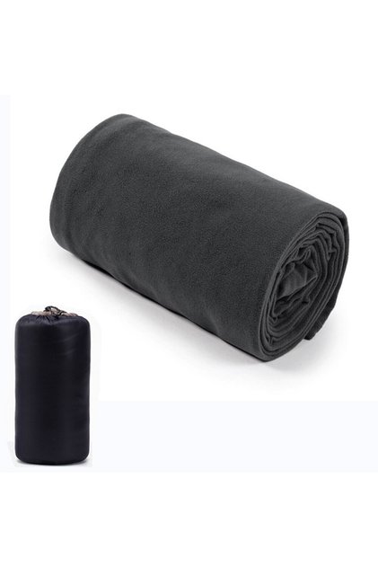 Black Fleece Sleeping Bag Portable Ultra-light Polar Travel Sheets for Adults Outdoor Camping Tent B