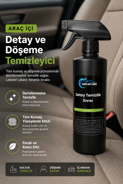 Detaylı Temizlik Sıvısı - Araba Döşeme Koltuk Kir Leke Çıkarıcı Temizleme Spreyi Yüksek Etkili APC 500ml
