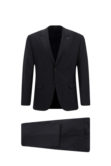 Regular Fit Mono Collar Wool Classic Suit