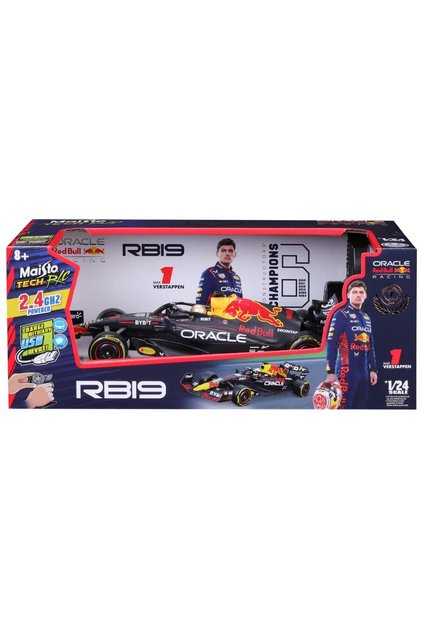 Mașină de curse cu telecomandă, Tech, F-1 Ferrari RB19, Max Verstappen, 1:24