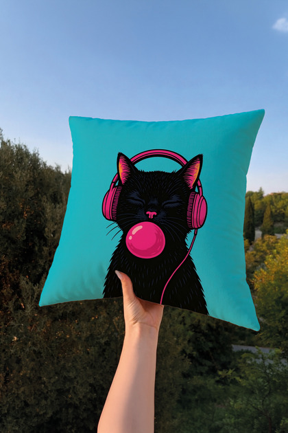 Popcat Gamer Anime Film Throw Pillow Cover 43X43 – Decorative Sofa Cushion Cover
