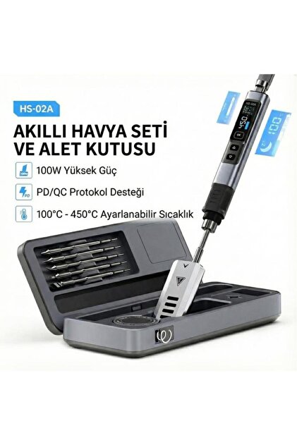 FNIRSI HS-02A Akıllı Havya 6 Uçlu ve Alet Kutusu - Fiyatı, Yorumları