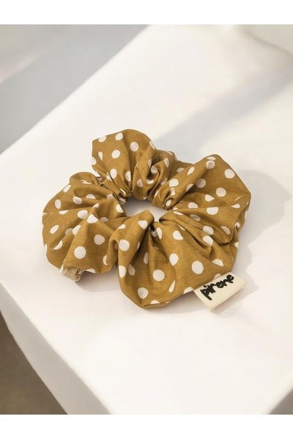 Polina Polka Dot Scrunchie Hair Clip Handmade Retro Fabric Hair Clip
