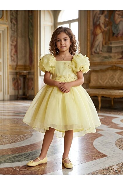fluffy fairy dress Floral Fluffy Tulle Fairy Wedding Dresses Lace Up Back Bridal Gowns 3D Flowers