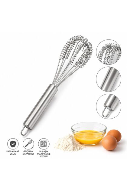 Stainless Steel Spiral Whisk - Egg Whisk | Hand Mixer | Manual Mixer