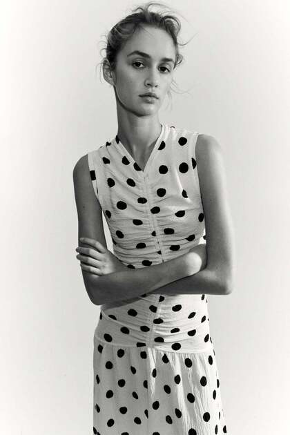 Draped jersey dress