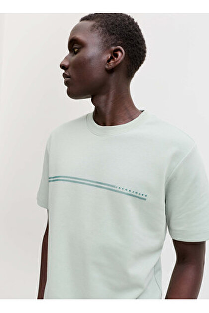 Jack & Jones JACK JONES Erkek Kabartma Yazı Desenli Tişört