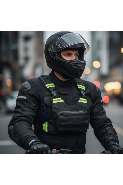 V110 MOTOSİKLET KURYE GÖĞÜS ÇANTASI