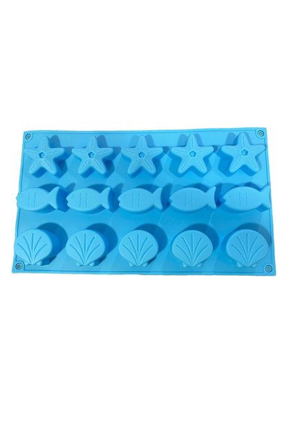 silikon deniz yıldızı balık istiridye çikolata kek,sabun ve buz kalıbı