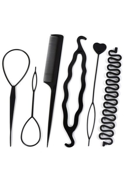 6 Pieces 6Pcs/Set Multiple Magic Hair Braided Tool Women Girl Hair Donut Bun Maker Hairpins Twist Ha