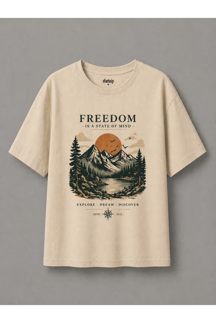 Difference Printed Unisex Oversize T-Shirt