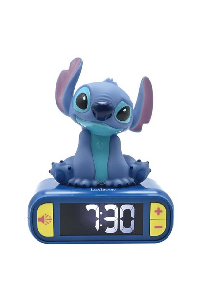 Ceas digital cu alarma si lumina, Lexibook, Disney Stitch