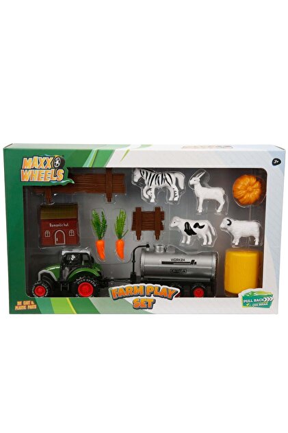 Set tractor cu accesorii agricole, Maxx Wheels, Cisterna