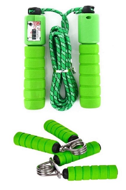 Sports Fitness Automatic Counter Jumping Rope Hand Finger Wrist Arm Strengthening Hand Spring Set of 2