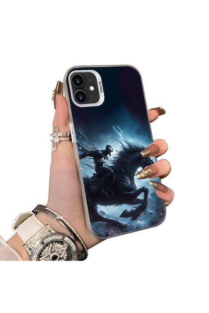 iPhone 12 Mini Compatible Hard Acrylic Back Silicone Edge Lens Protection Case