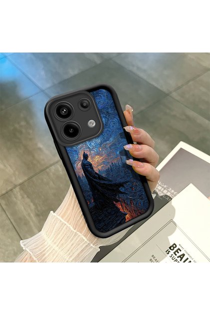 Redmi Note 13 Pro 5g Compatible Black Silicone Case with Shockproof Camera Protection