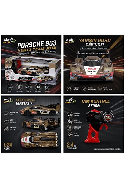 Maisto R/C Porsche 963 Hertz Team Jota 1:24 Uzaktan Kumandalı
