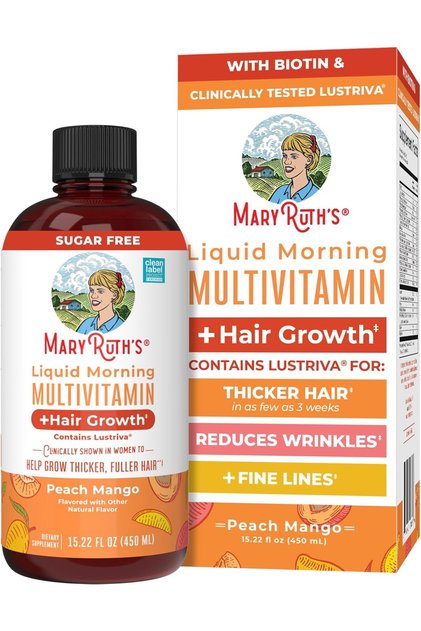 Liquid Multivitamin+Hair Growth Clinically Tested in Women for Thicker Hair&Facial Wrinkle | Skin Care | Ages 18+ | 450 ml
