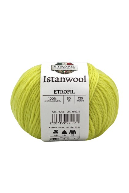 Istanwool Knitting Yarn Olive Green 100% Turkish Wool 50g 125m (74365)