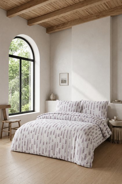 Winter Flannel Double Duvet Cover Set Cloud Gray