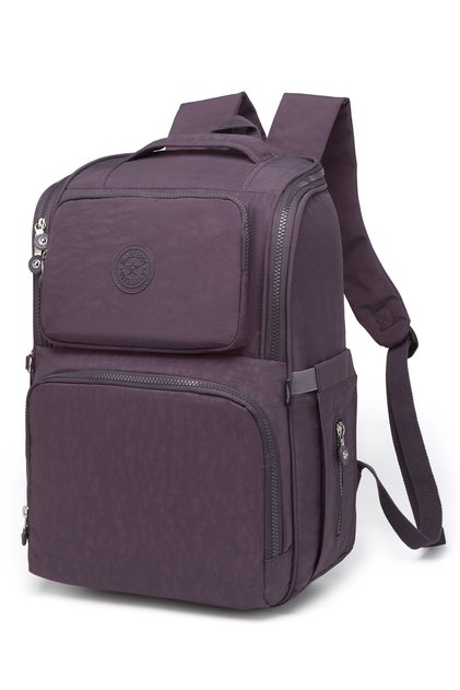 Large Size Waterproof Multi-Pocket Mother and Baby Care Backpack Plum
