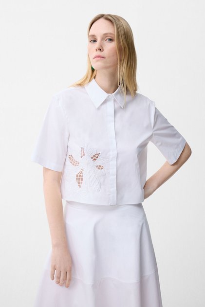 Kemik Poplin Gömlek
