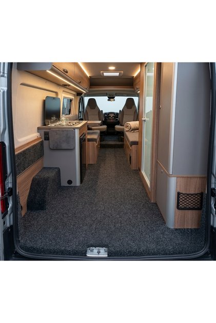 Karavan İçi Özel Kesim Halıflex Taban Kaplama - Konforlu Seyahat Halısı EN 2 METRE UZUNLUK 4 METRE (Antrasit / Gri)