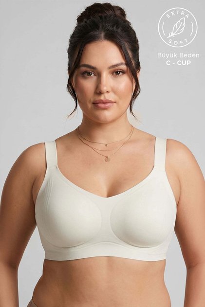 Egyptian Gatherer Laser Cut Bra Ecru