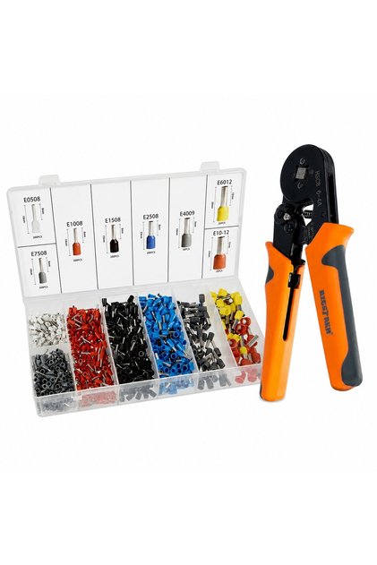 Clește Sertizare 0.25–10 mm² cu 1200 Ferule, Reglaj Presiune