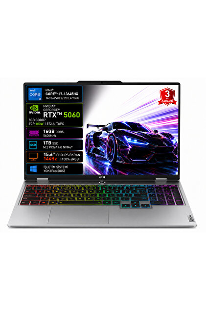 LENOVO Loq 15IRX10 83JE01CXTR I7-13645HX 16GB 512GB SSD RTX5060
