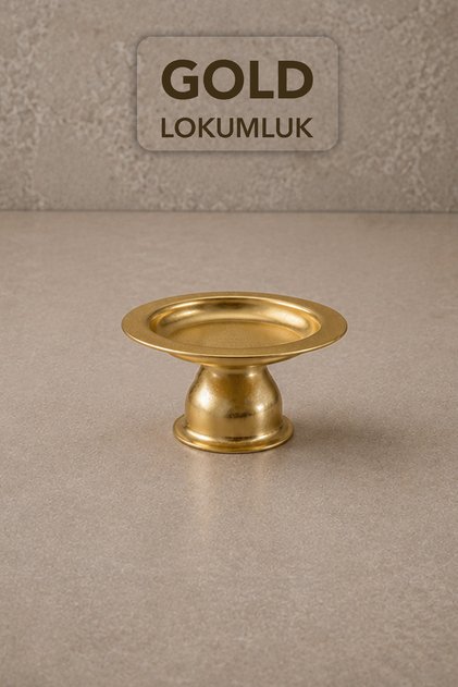 Decorative Gold Presentation Bowl - Coffee Side Tray, Turkish Delight Macaron Bowl, Promise Engagement Candy Chocolate Treat Bowl