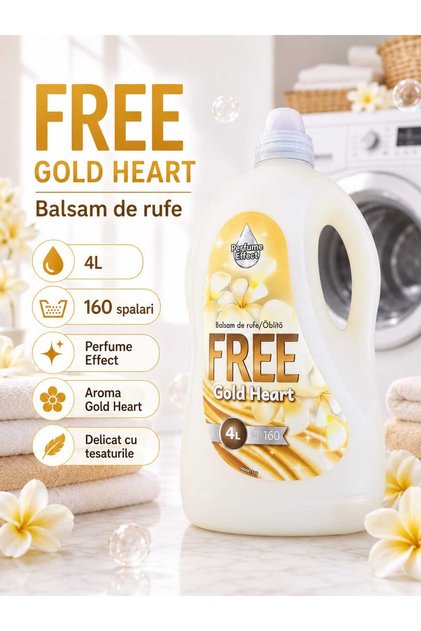 Balsam de rufe Gold Heart, Perfume Effect, 4 L, 160 spalari