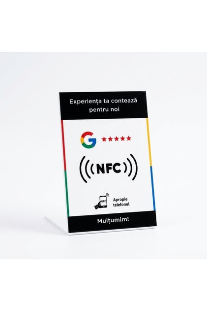 Google Review Tap Stand: Smart Tap NFC pentru recenzii instantanee 1-Pack