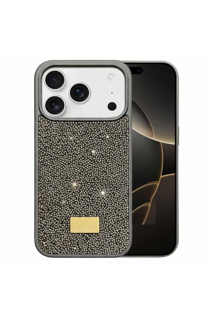 Apple iPhone 17 Pro Max Case with Silicone Edges and Shiny Lux Diamond Cover