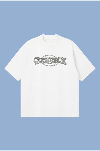 Casablanca Metallic Boxy Fit Oversize Unisex 100% Cotton Tshirt – Printed T-Shirt | Streetwear